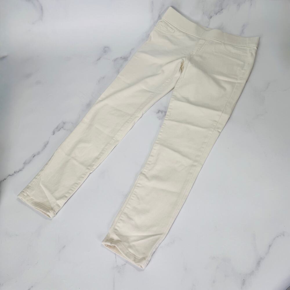 Ralph Lauren Green Label Minimalist  Cream Pull-On Ankle Denim Pants Size 6